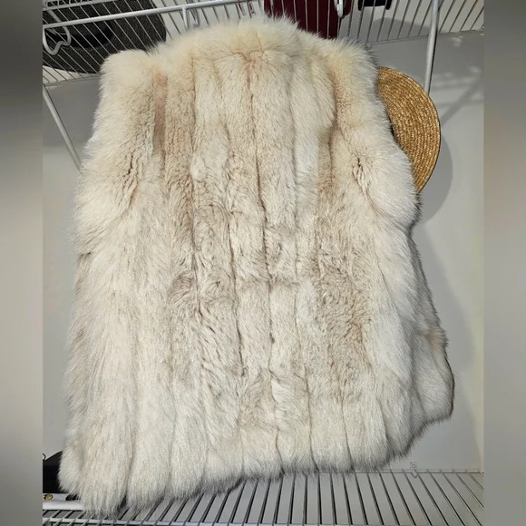 Real Genuine Fox Fur coat jacket vest fluffy trendy luxury 2 in 1 - Picture 9 of 9